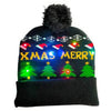 LED Christmas Hat Sweater Knitted Beanie Christmas Light Up Knitted Hat Christmas Gift  Kids Xmas New Year Decorations