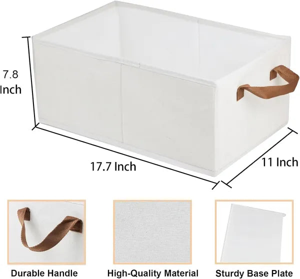 Large Fabric Storage Bins, 3-Pack, 18.8
