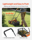 16' Manual Push Reel Lawn Mower 5-Blade Adjustable Height Grass Catcher 2 Wheels