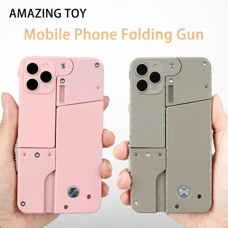 mobile phone shape folding soft bullet gun toy