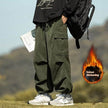 Autumn And Winter Straight Casual Wide-leg Corduroy Baggy Cargo Pant Overalls Men
