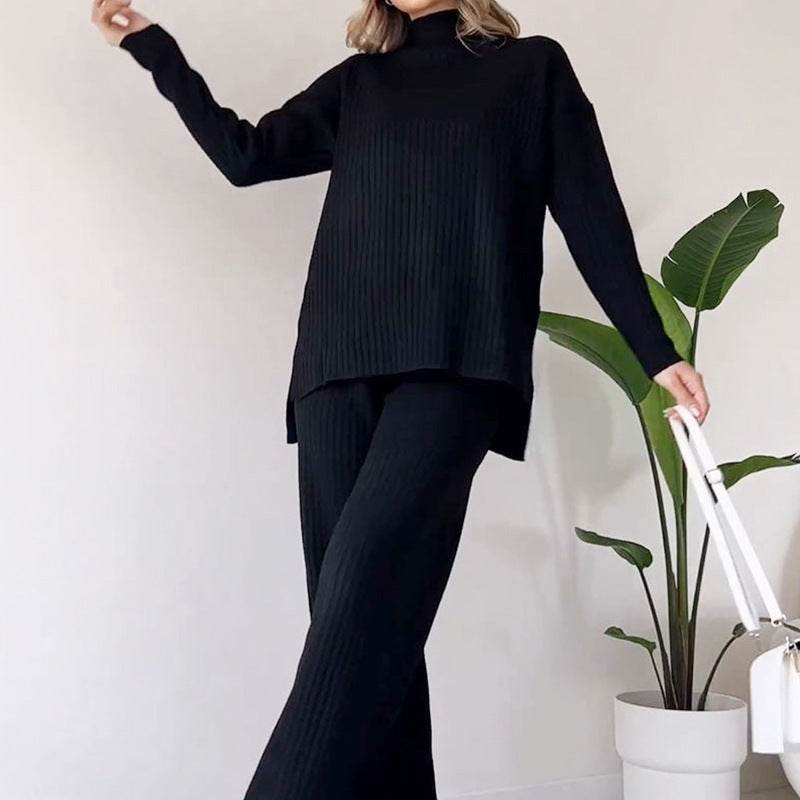 Turtleneck Suit – Stylish Casual Loose-Fit Long Sleeve Outfit
