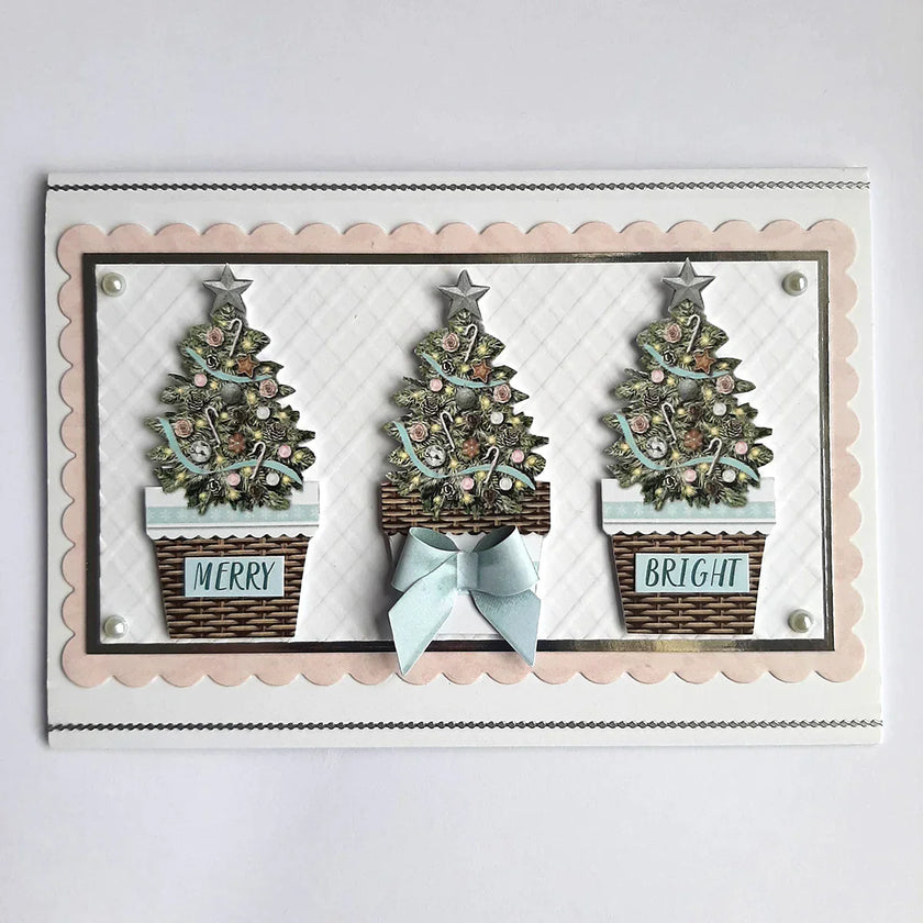 Christmas Flower Pots Card Making Kit