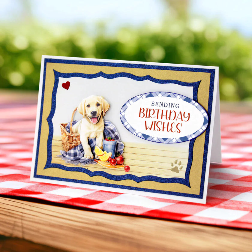 Picnic Pups Die Cut Topper & Decoupage Collection