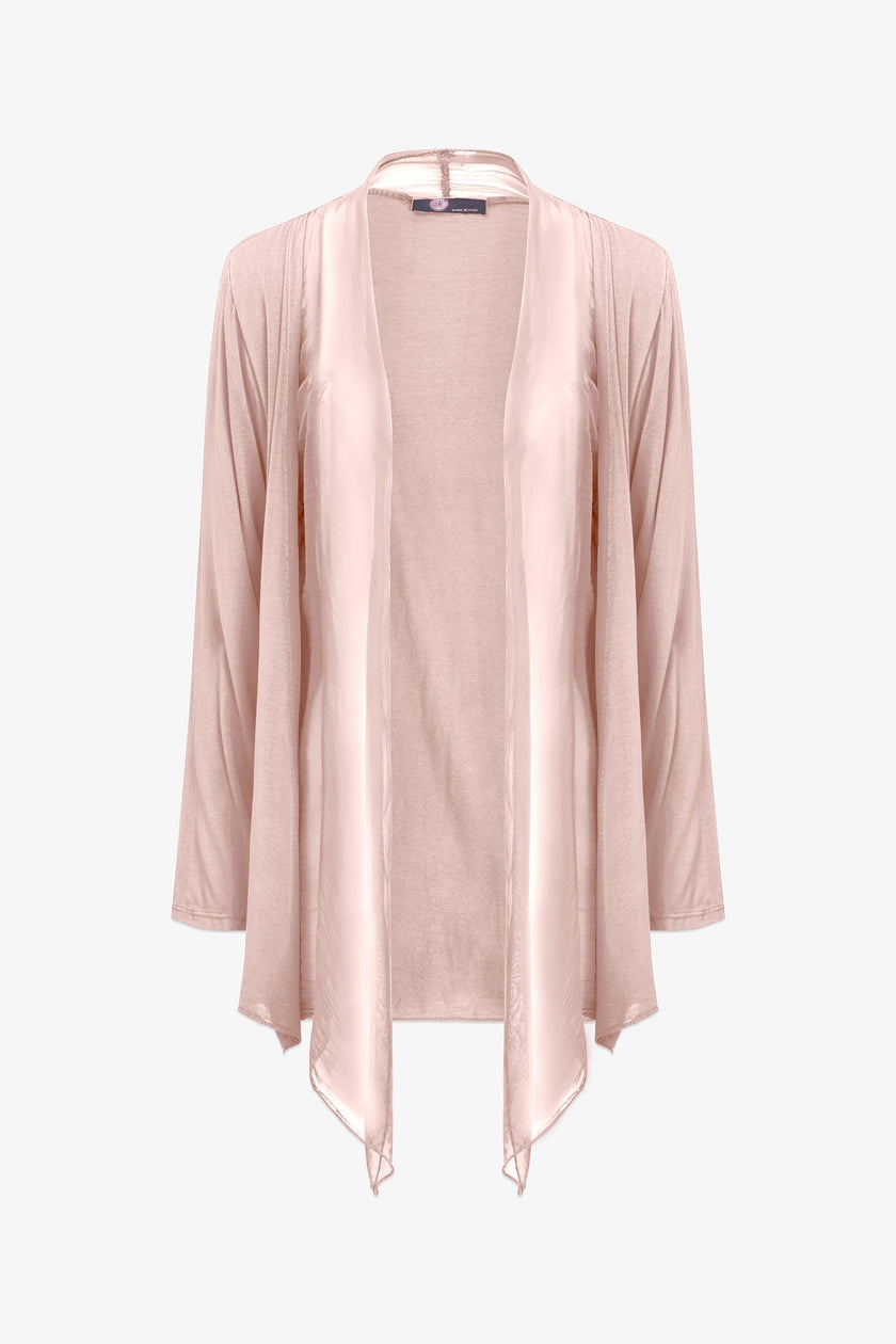 Women's Knit/Woven Combo Cardigan