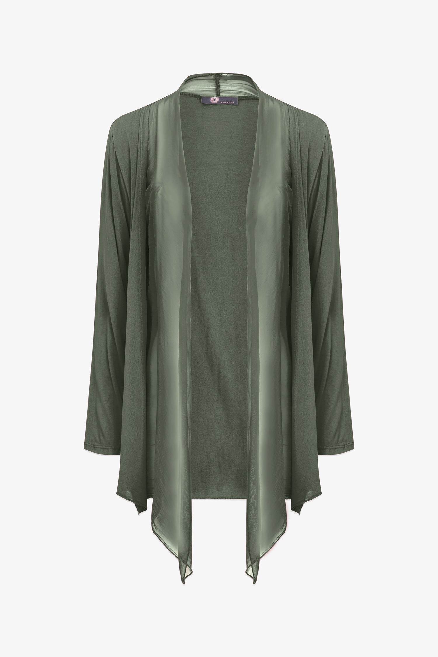 Women's Knit/Woven Combo Cardigan