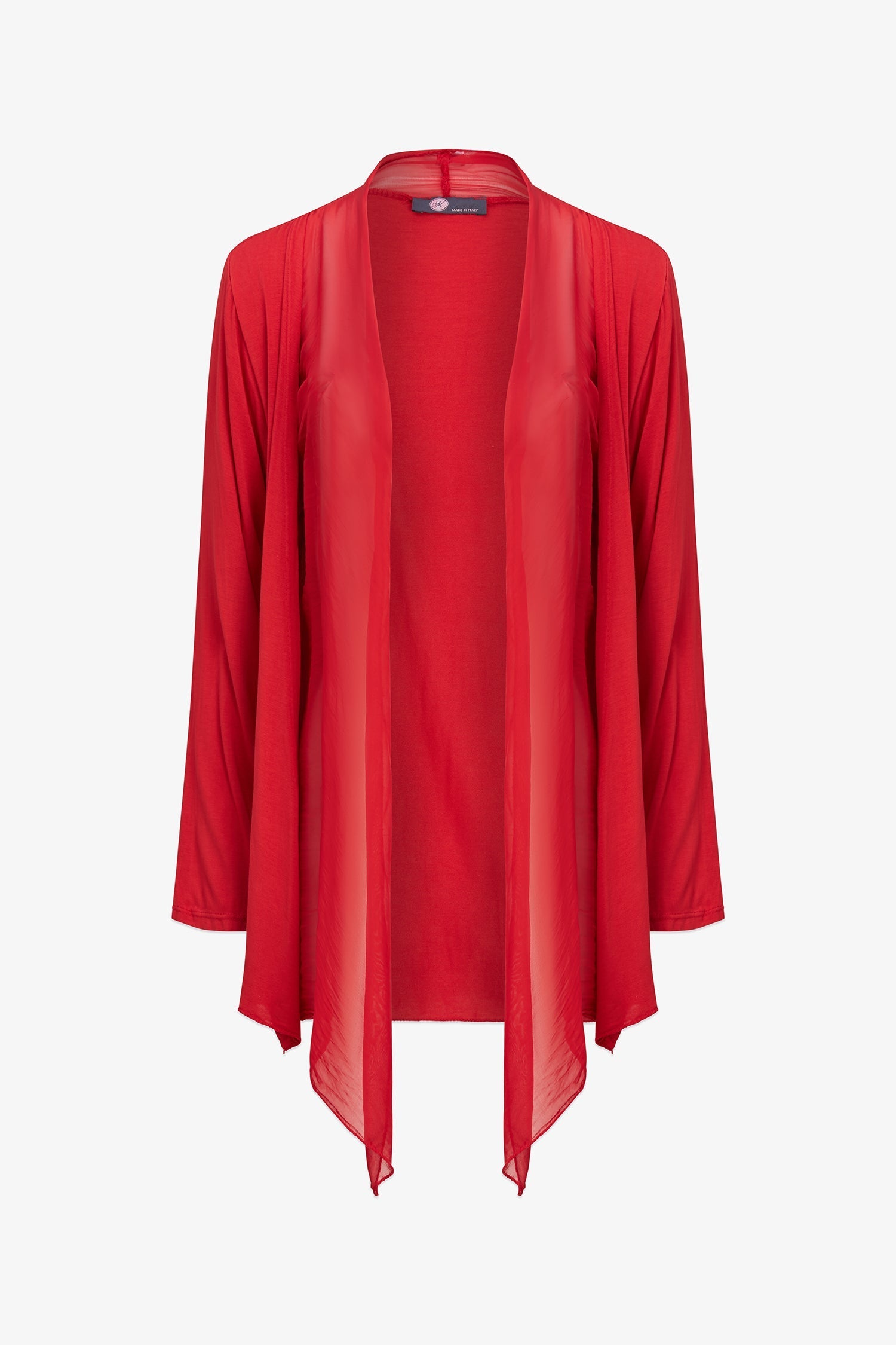 Women's Knit/Woven Combo Cardigan