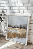 CHAMPS D'HIVER, Oeuvre sur toile étirée
