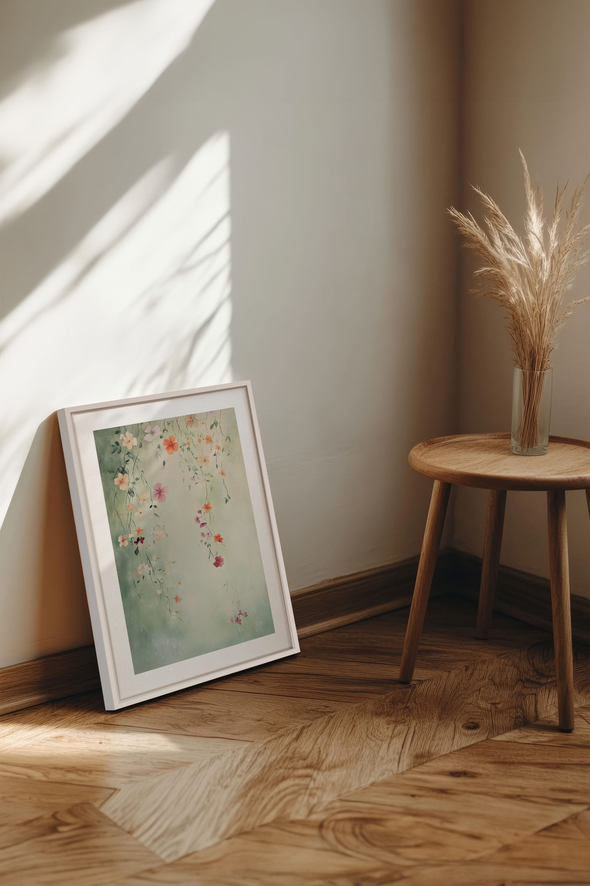 FLORAL CASCADE, Oeuvre sur toile étirée