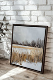 CHAMPS D'HIVER, Oeuvre sur toile étirée