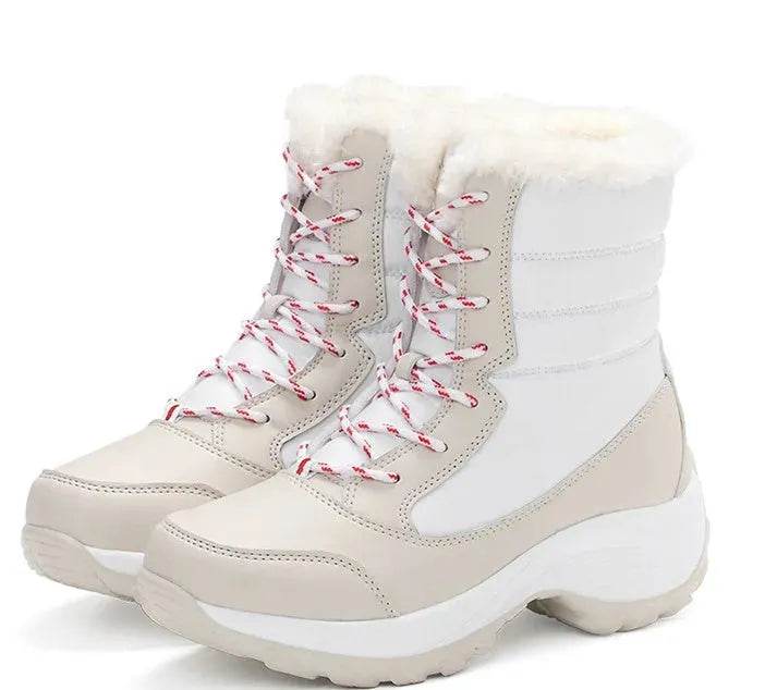 Women’s Winter Snow Boots, Waterproof High Ankle, Warm Plush Lined