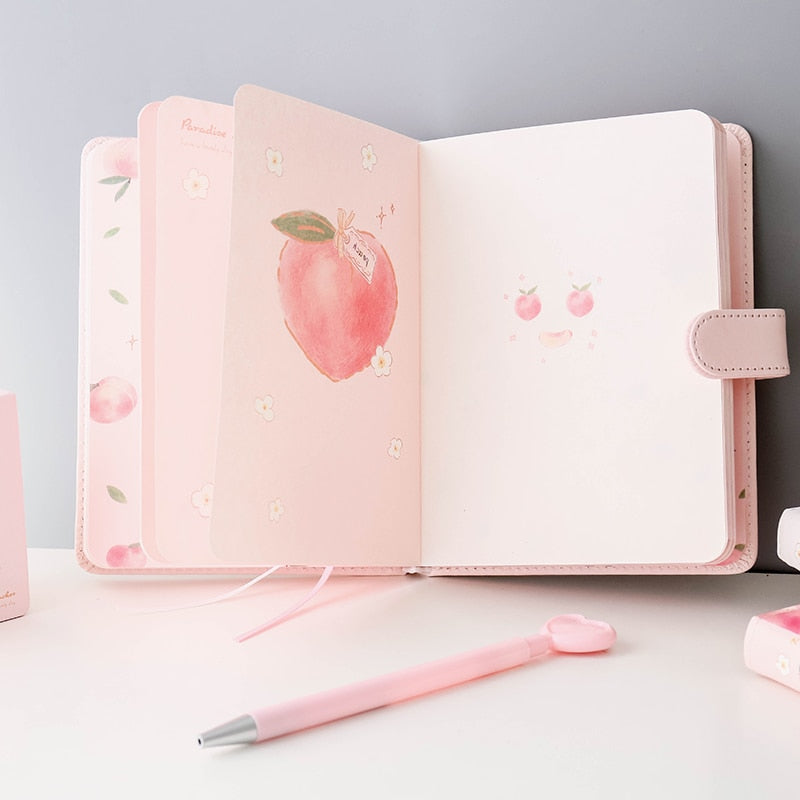 Cute Hardcover Notebook for Girls – A5 Literary Journal with Imitation Leather Cover