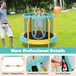 Mini Trampoline with Enclosure and Heavy-duty Metal Frame