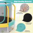 Mini Trampoline with Enclosure and Heavy-duty Metal Frame