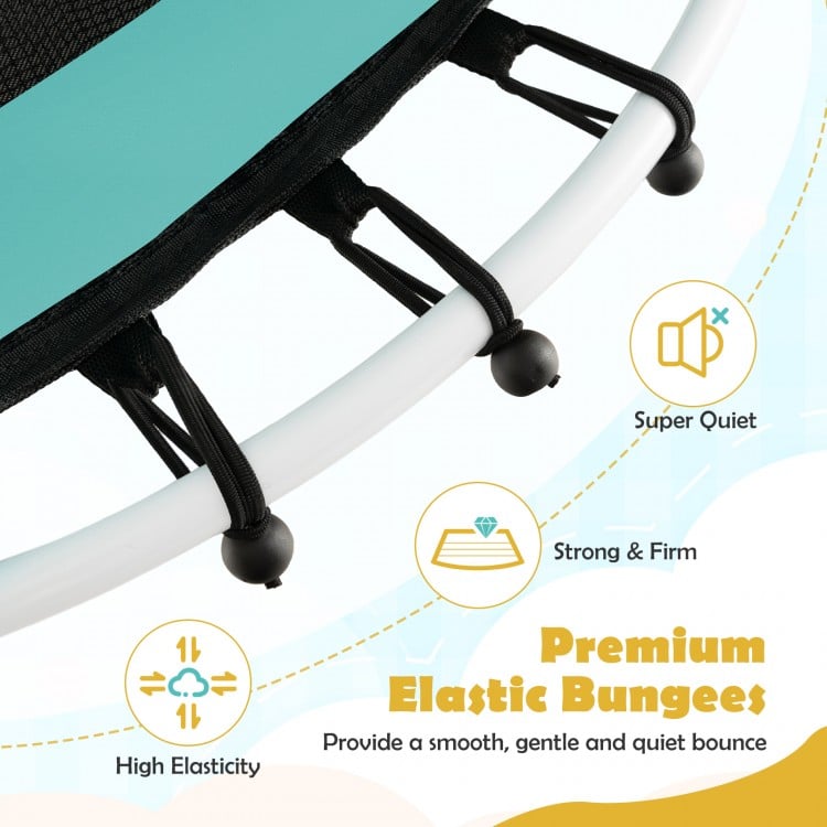 Mini Trampoline with Enclosure and Heavy-duty Metal Frame