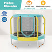 Mini Trampoline with Enclosure and Heavy-duty Metal Frame