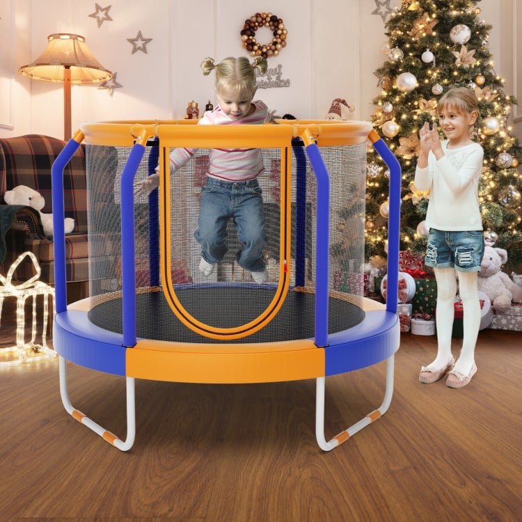 Mini Trampoline with Enclosure and Heavy-duty Metal Frame