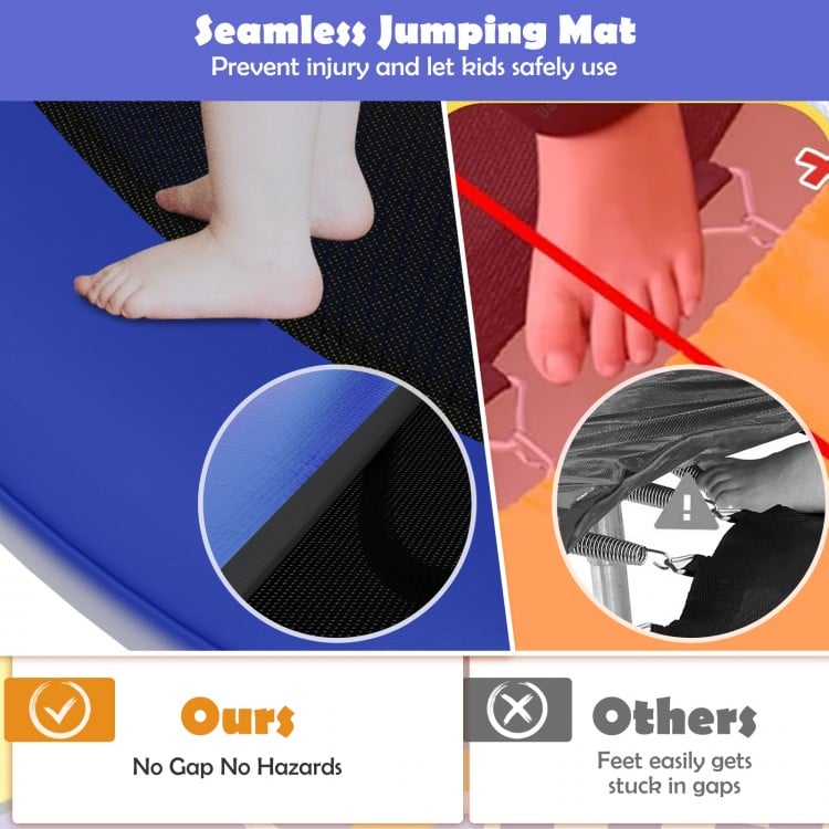Mini Trampoline with Enclosure and Heavy-duty Metal Frame