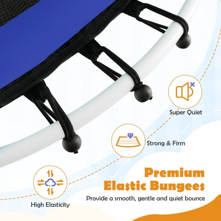 Mini Trampoline with Enclosure and Heavy-duty Metal Frame