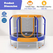 Mini Trampoline with Enclosure and Heavy-duty Metal Frame