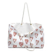 Hand drawn Red Hearts Weekender Bag | Valentine Pattern Tote| Large Tote Bag| Busy mom bag| Gift for mom| Beach Tote Bag
