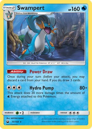 Swampert 35/168 - SM  Celestial Storm Reverse Holofoil