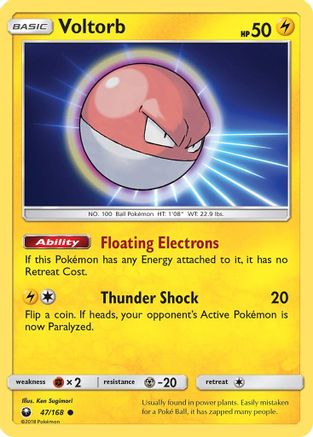 Voltorb 47/168 - SM  Celestial Storm Reverse Holofoil