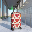 Heart Pattern Carry-On Suitcase — Red & Orange Valentine Travel Luggage