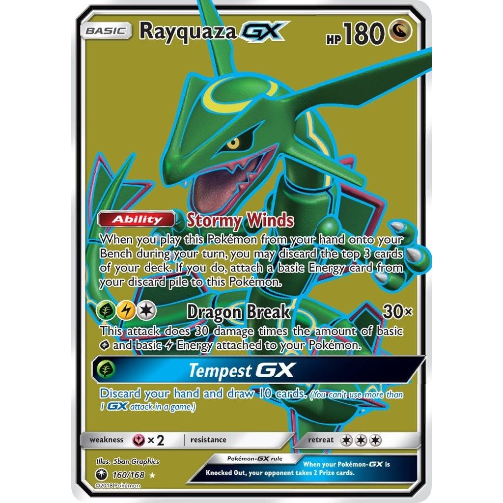 Rayquaza GX (Full Art) (160/168) (CES)