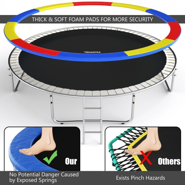 14 Feet Trampoline with Safety Enclosure Net and Ladder Outdoor for Kids Adults