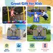7 Feet Trampoline with Ladder and Slide for Indoor and Outdoor