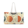 Mid-Century Geometric Circle Weekender Bag | Retro Abstract Tote | Busy Mom Carryall | Baby Essentials Travel | Gift For Mom