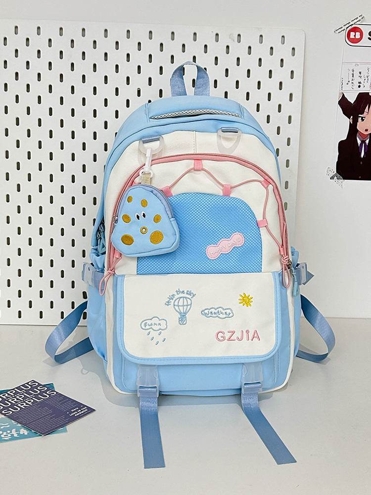 Contrast Colour School Bag – Spacious & Easy Carry