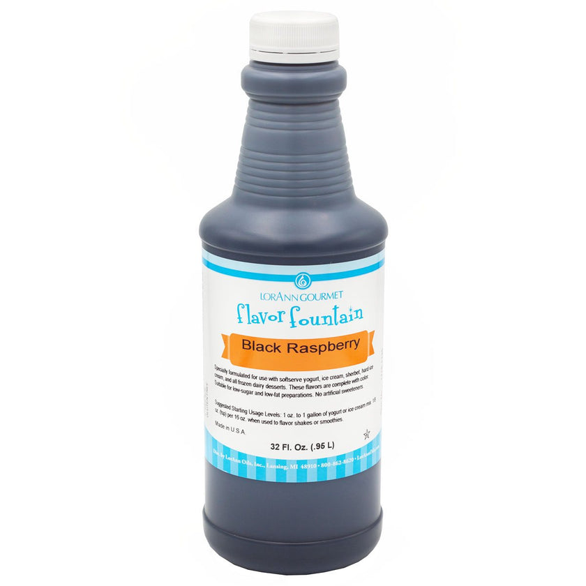 Black Raspberry Flavor Fountain - 4 oz. - 32 oz. - Ice Cream and Beverage Flavors - LorAnn Oils - Canadian Distribution - Ships Free Within Canada on Orders Above CAD $199