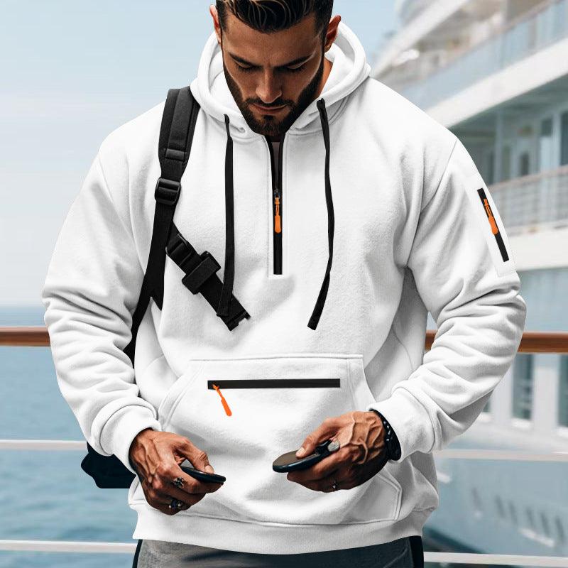 Mens Cargo Jackets – Loose Fit Polyester Utility Jacket with Long Sleeves