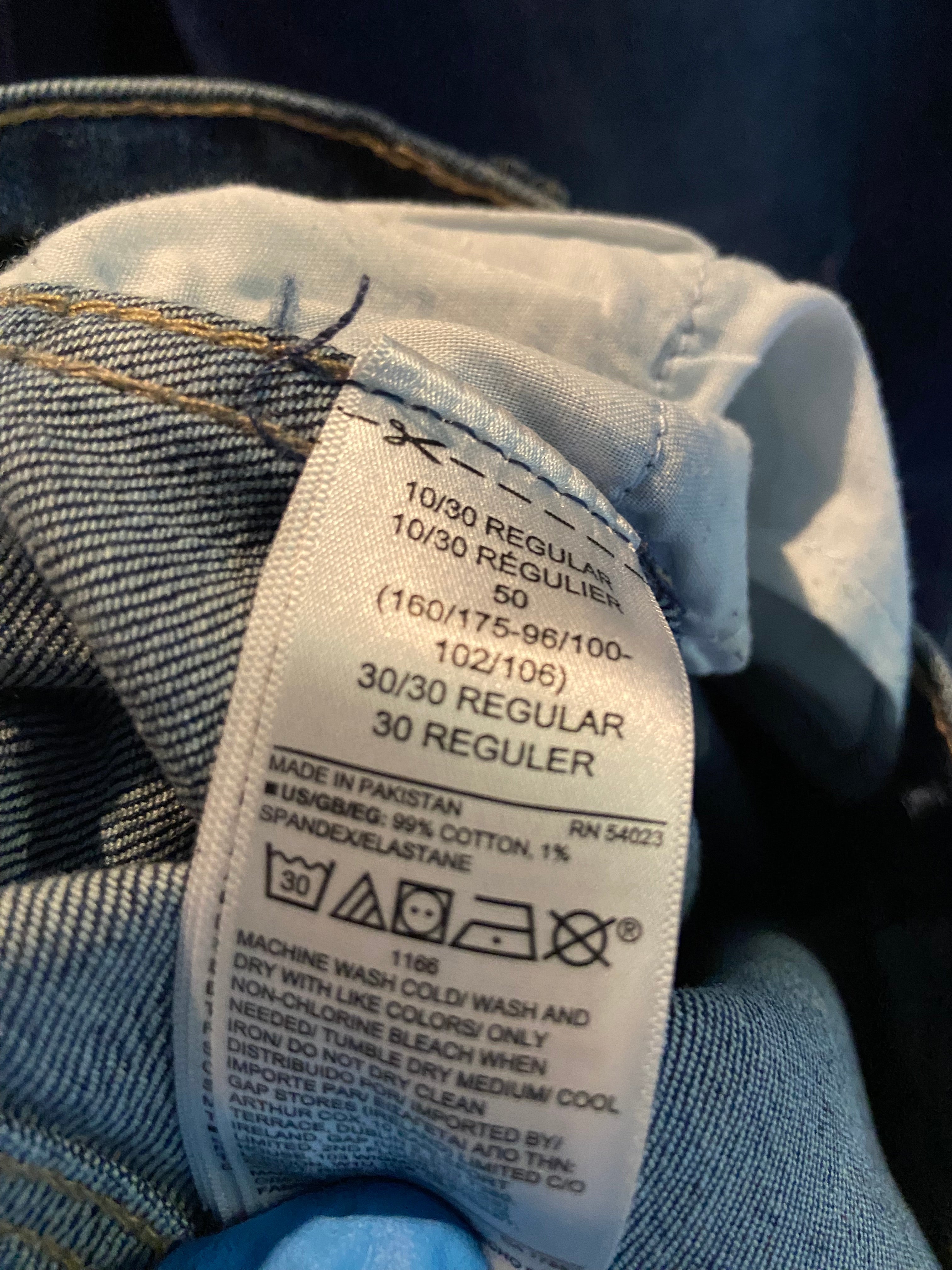 GAP Women Straight-Legged Jeans Regular fit in Blue - 10