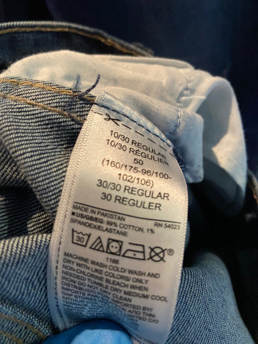 GAP Women Straight-Legged Jeans Regular fit in Blue - 10