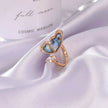 Ladies Fashion  Seashell Wing Zircon Jewelry Ring for women
