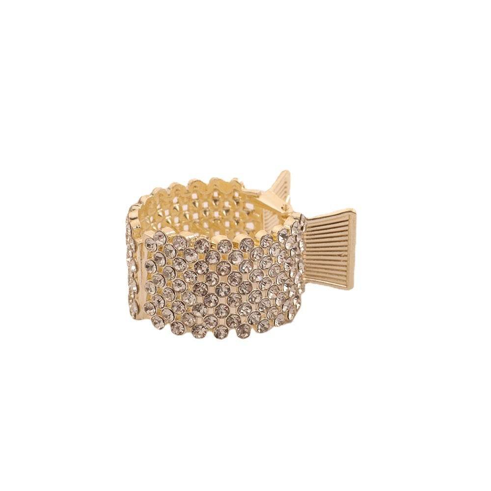 Pearl Rhinestone Hair Claw Clip, Gold, Silver & Gun Black