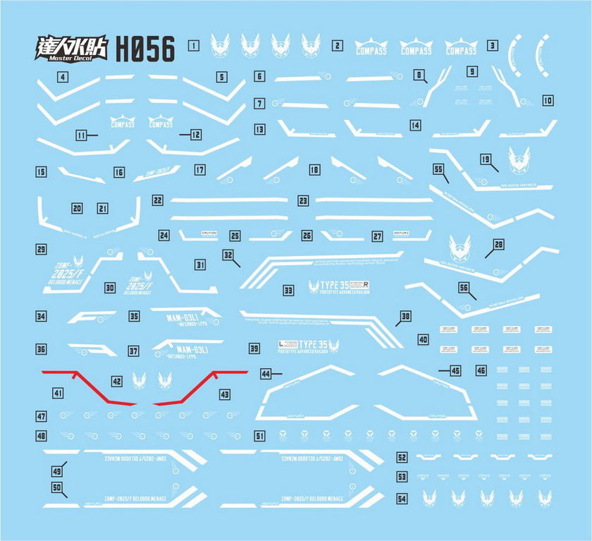 Master Decal HG 1/144 Gelgoog Menace Water Slide Decal