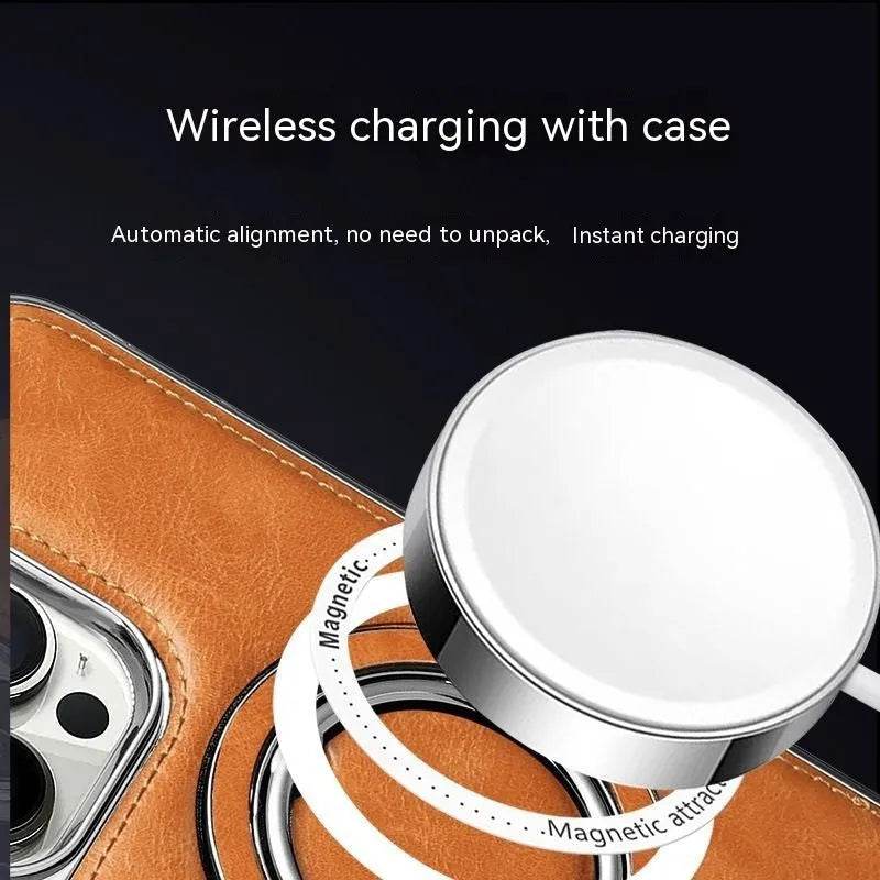 Luxury Magnetic Bracket Phone Case Business Drop-resistant Leather Case