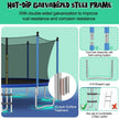 12/14/15/16 Feet Outdoor Recreational Trampoline with Ladder and Enclosure Net