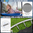 12ft Outdoor Trampoline with Enclosure Net & Basketball Hoop (400 lb Capacity)