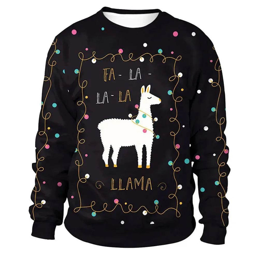 Christmas Element Men's And Women's Round Neck Sweater