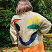 Ugly Christmas Knitted Sweater Women's Long-sleeved Round Neck Yarn-dyed Printed Top Women's