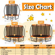 10 Feet ASTM Approved Recreational Trampoline with Ladder