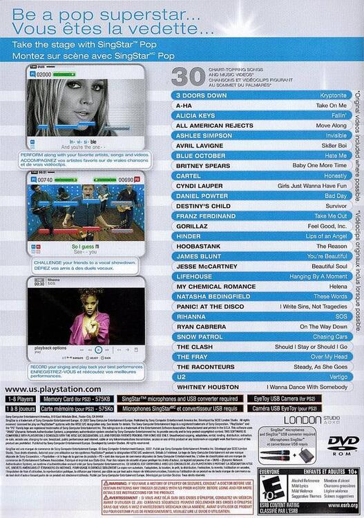 SingStar Pop [Microphone Required but not includes] (usagé)