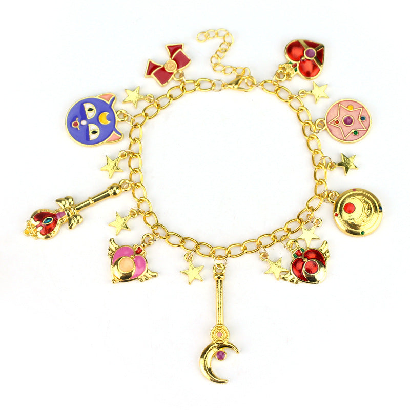 Guardian Star Bracelet – Gold Alloy Charm Bracelet for Women