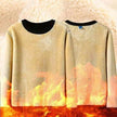 Mens Sweater – Warm Lambswool Lined Loose Winter Pullover