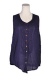 WORLD FOLK ART Women Button Down Tops Regular fit in Blue - M